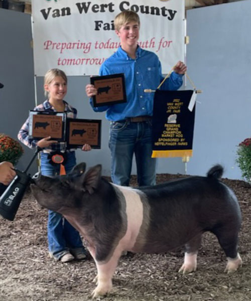 RESERVE CHAMPION OVERALL MARKET HOG – 2022 Van Wert County Fair, OH