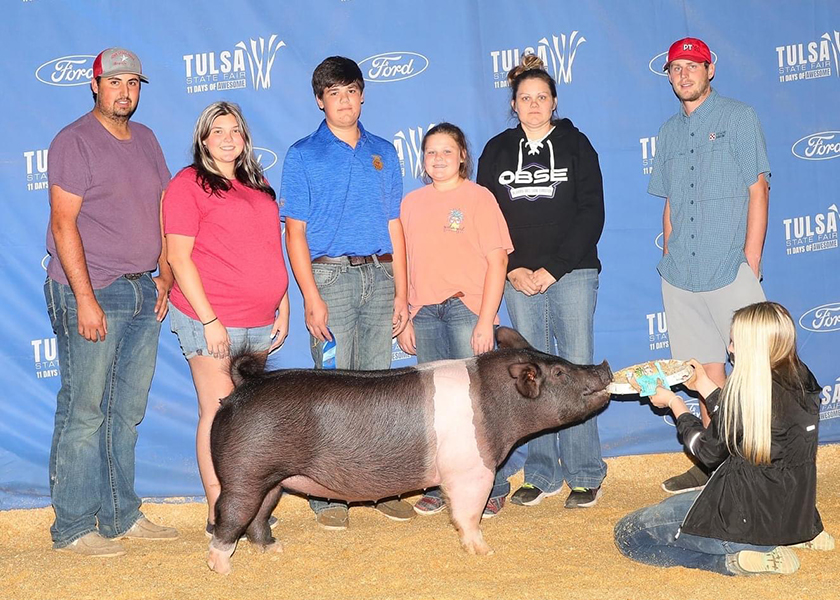 4TH OVERALL HEAVY DIVISION, 7TH OVERALL COMMERCIAL GILT, – 2021 Tulsa State Fair