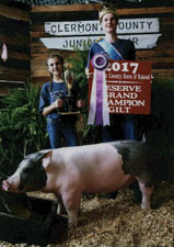 RESERVE CHAMPION GILT – 2017 Clermont County Fair