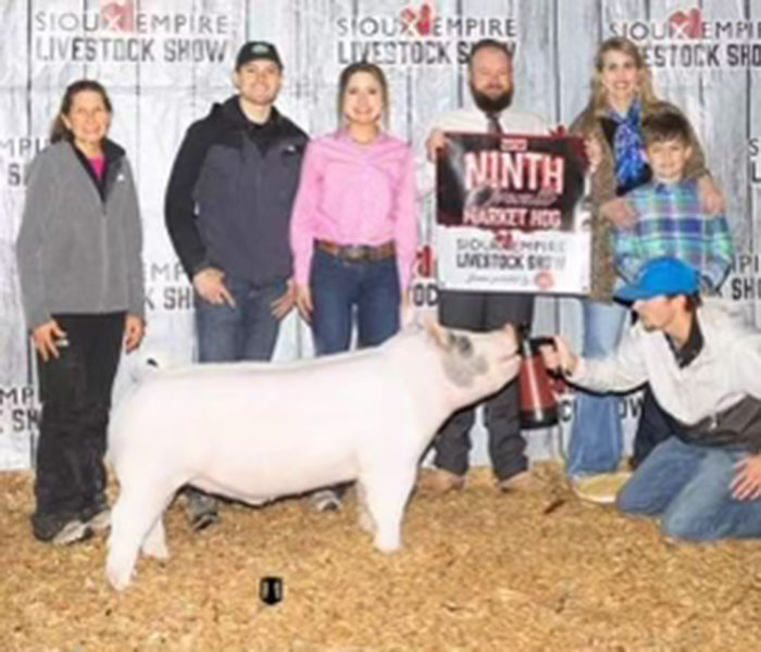 9TH OVERALL AND 3RD MIDDLE WEIGHT –  2023 Sioux Empire Livestock Show, SD