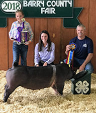 CHAMPION GILT -2018 Barry County, MI