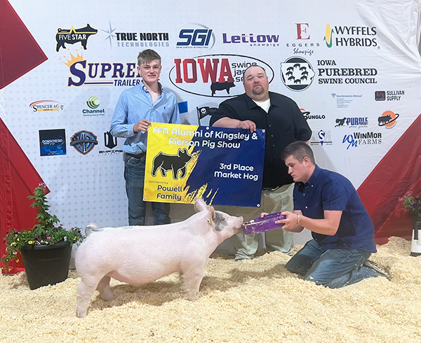 CHAMPION LT CROSS BARROW, 3RD OVERALL MARKET HOG – 2023 Sac County Classic, IA