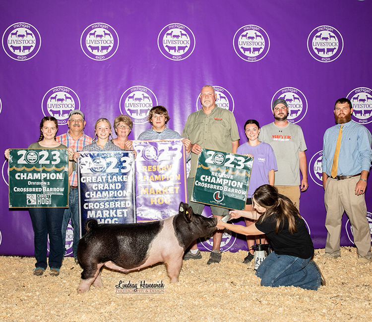 RESERVE CHAMPION OVERALL MARKET HOG – 2023 Michigan Livestock Expo, MI