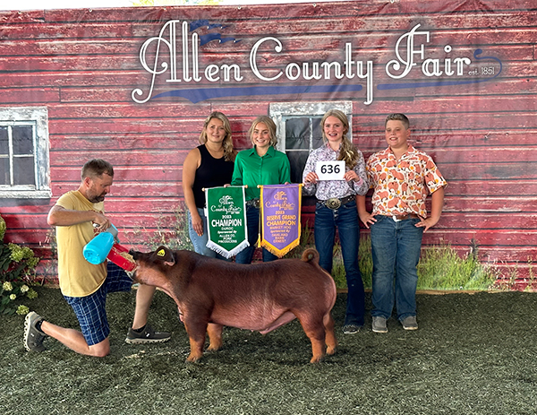 RESERVE CHAMPION OVERALL MARKET HOG – 2023 Allen County Fair, Ohio