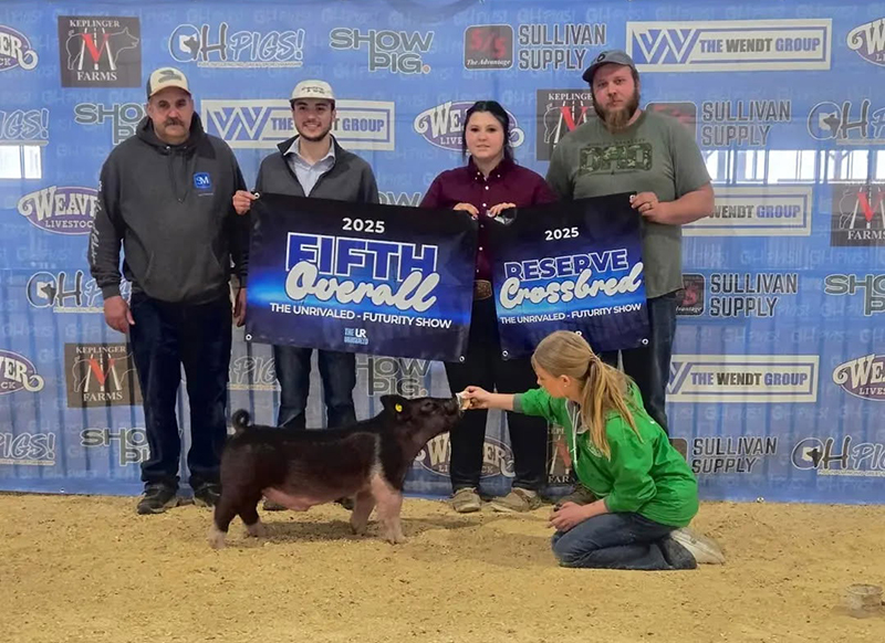 RESERVE CROSS AND 5TH OVERALL,  2025 The Unrivaled Futurity Show, OH