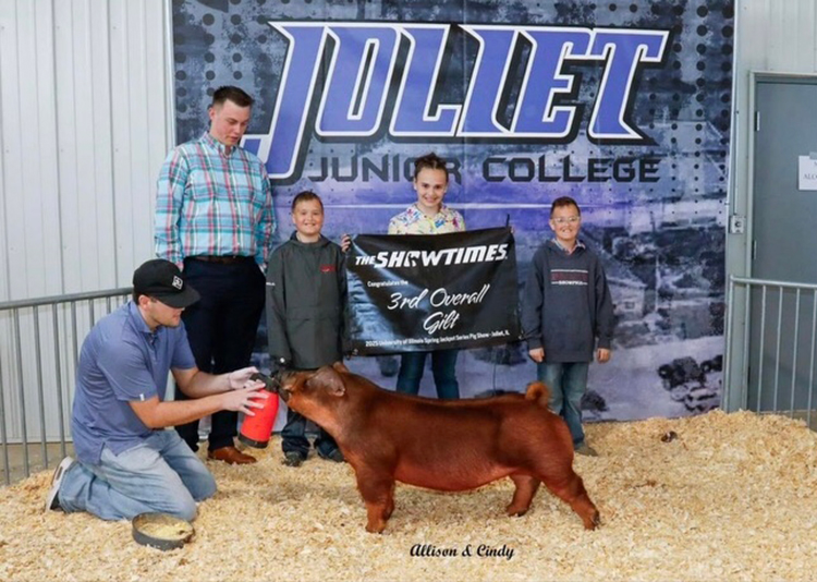 3RD OVERALL, RESERVE DUROC, 2025 U of I Show, IL