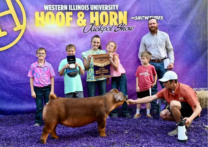 3RD OVERALL  & RESERVE DUROC, 2025 Hoof & Horn, IL