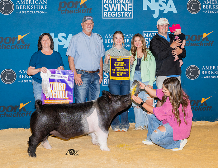 3RD OVERALL CROSSBRED BARROW, 2025 The Exposition, IN