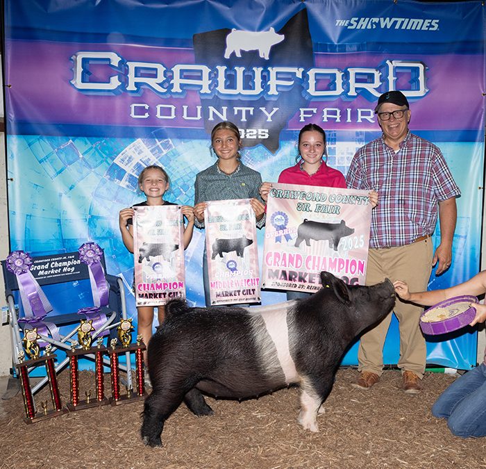 CHAMPION MARKET HOG, JR. SHOW, CHAMPION OPEN JACKPOT – 2025 Crawford County Jr. Fair