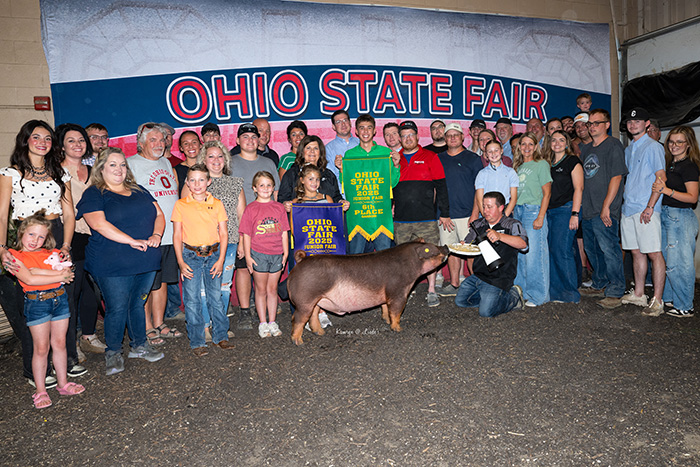 GRAND CHAMPION DUROC AND 6TH OVERALL JR. SHOW,  2025 Ohio State Fair