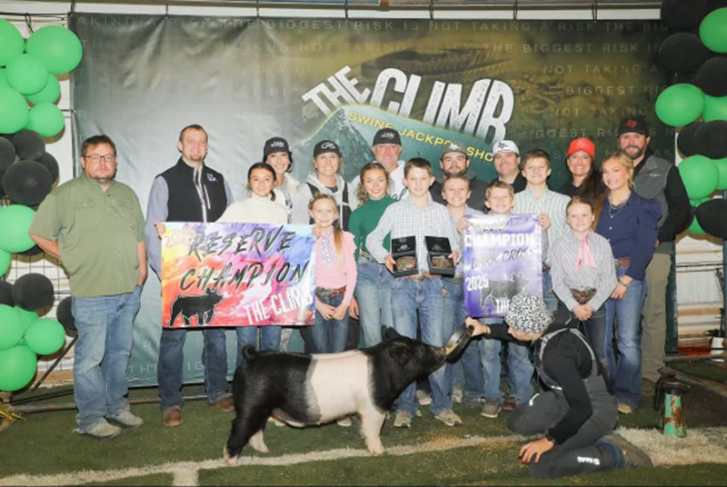 RESERVE CHAMPION OVERALL RING B  – 2025 The Climb Swine Jackpot, TX