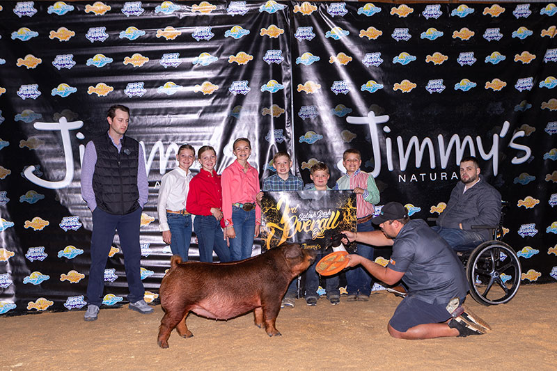 3RD OVERALL, CHAMPION DUROC GILT – 2026  Jimmy Splash Bash, IL