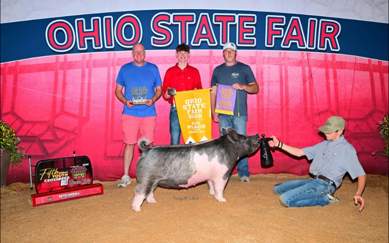 5th OVERALL CROSSBRED BREEDING GILT – 2026 Ohio State Fair